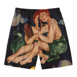 Watercolor Gemini Zodiac Sign Print Men's Swim Trunks