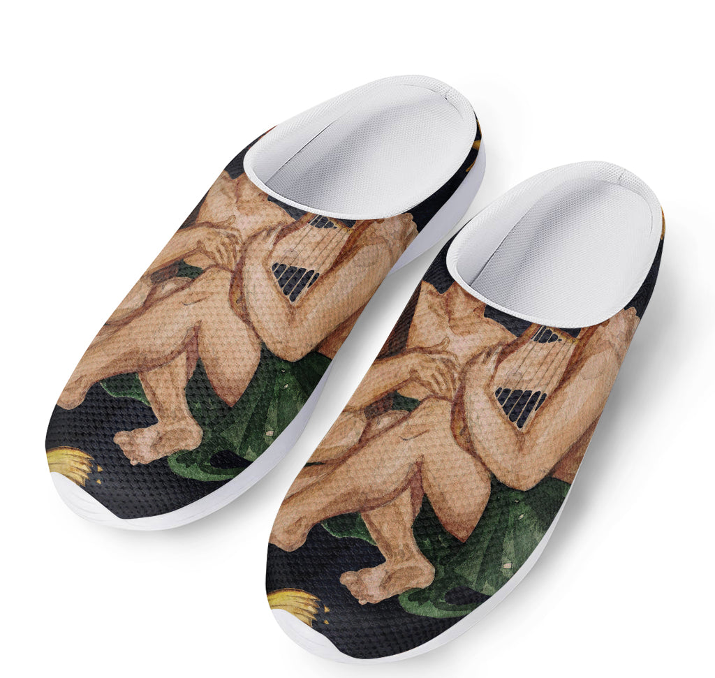 Watercolor Gemini Zodiac Sign Print Mesh Casual Shoes