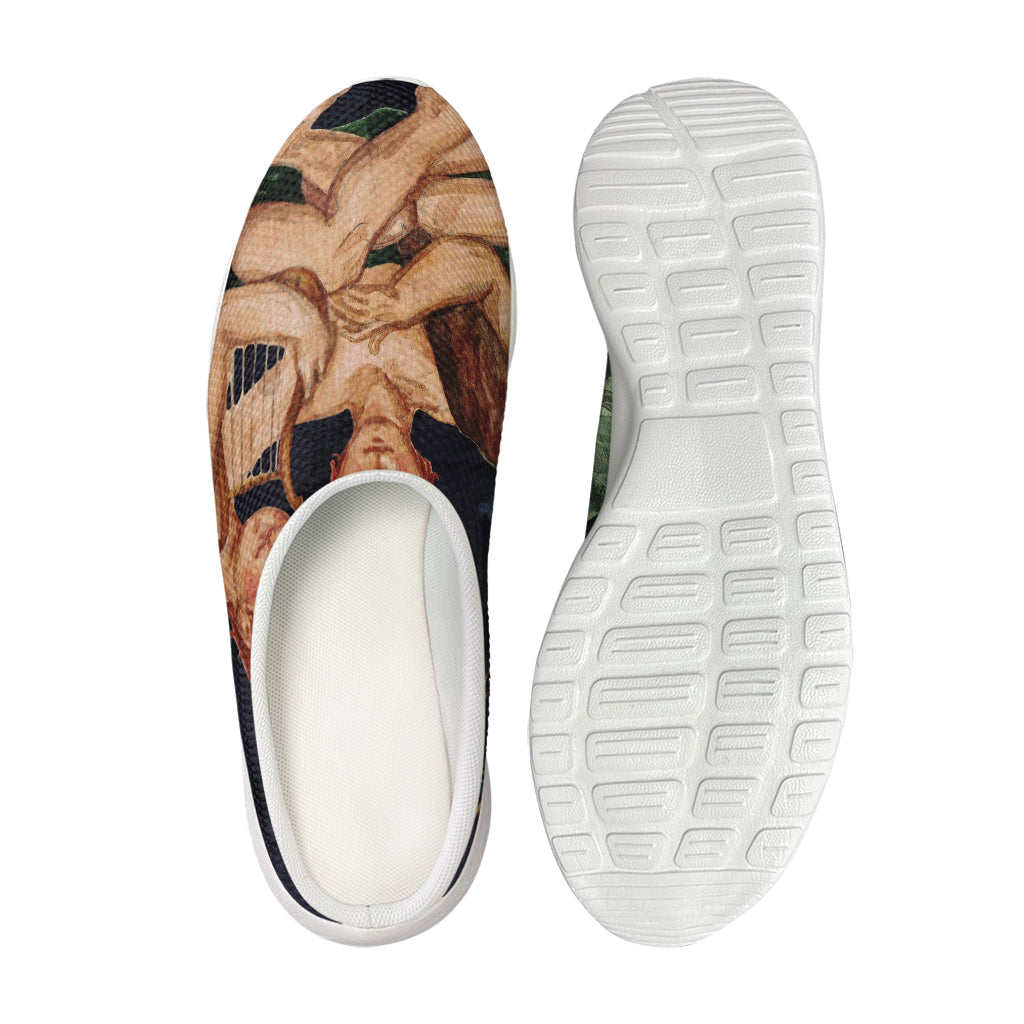 Watercolor Gemini Zodiac Sign Print Mesh Casual Shoes