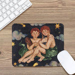 Watercolor Gemini Zodiac Sign Print Mouse Pad