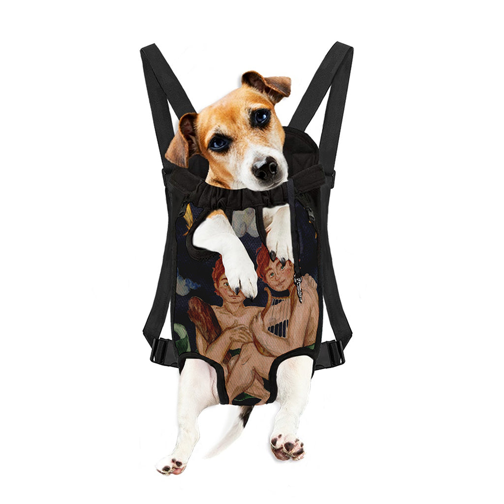 Watercolor Gemini Zodiac Sign Print Pet Carrier Backpack