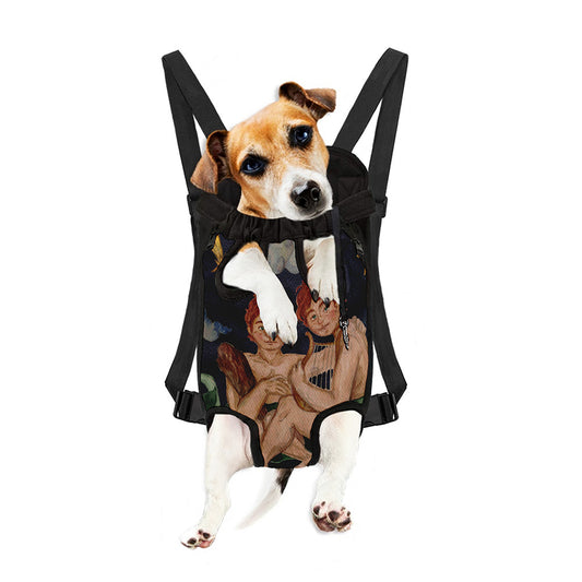Watercolor Gemini Zodiac Sign Print Pet Carrier Backpack