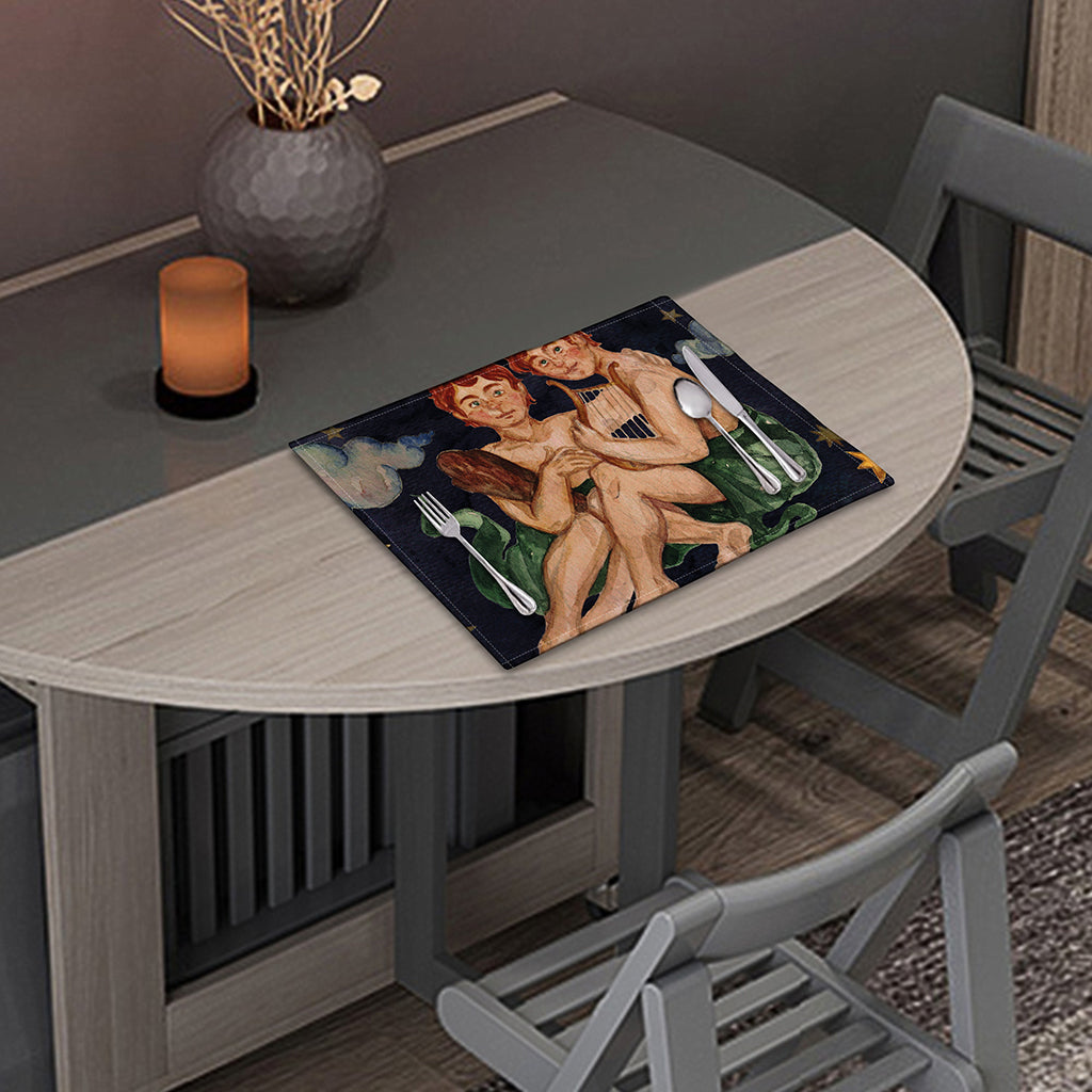 Watercolor Gemini Zodiac Sign Print Placemat