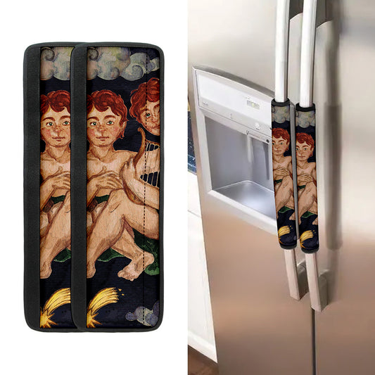 Watercolor Gemini Zodiac Sign Print Refrigerator Handle Covers
