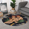 Watercolor Gemini Zodiac Sign Print Round Rug