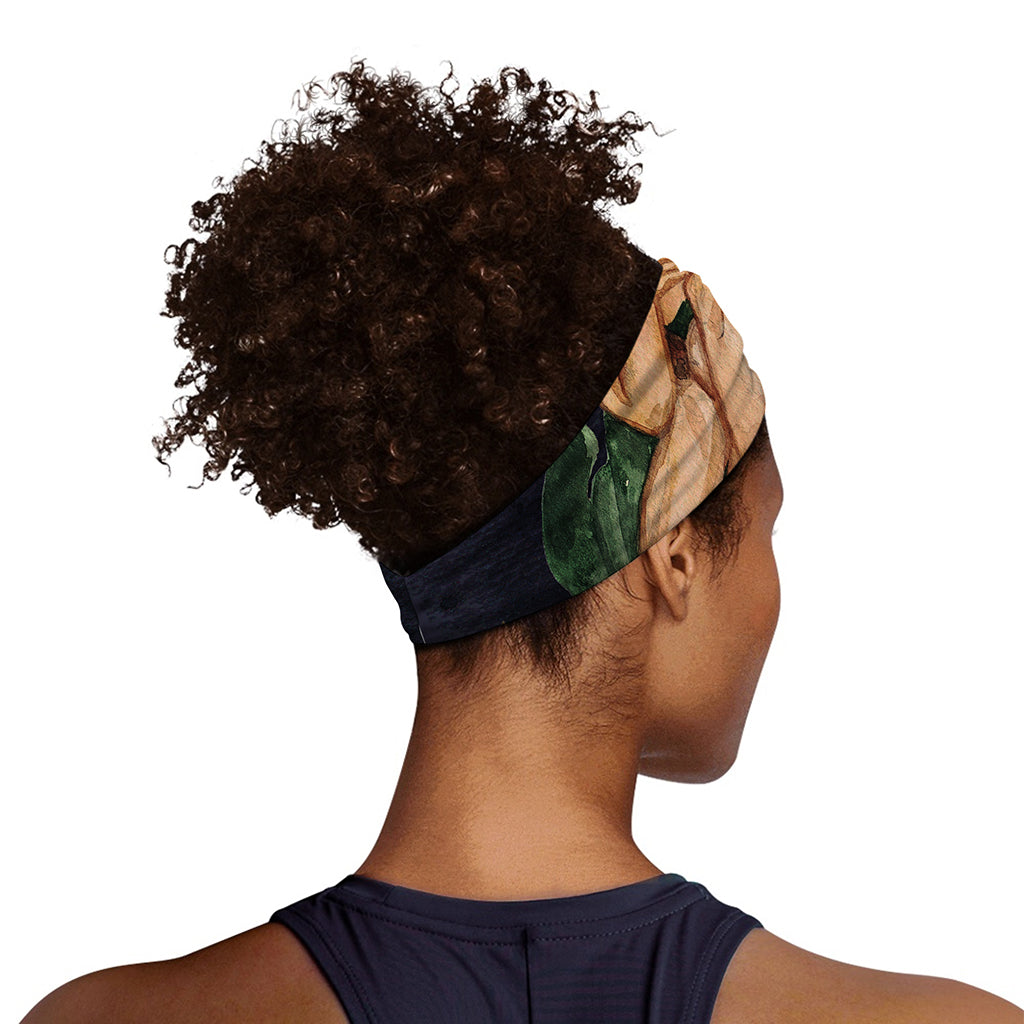Watercolor Gemini Zodiac Sign Print Sports Headband