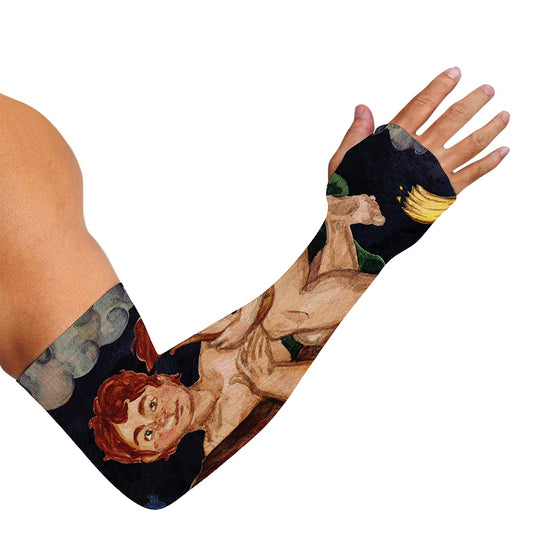 Watercolor Gemini Zodiac Sign Print Sun Protection Arm Sleeves