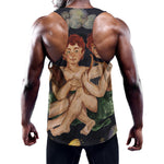 Watercolor Gemini Zodiac Sign Print Training Tank Top