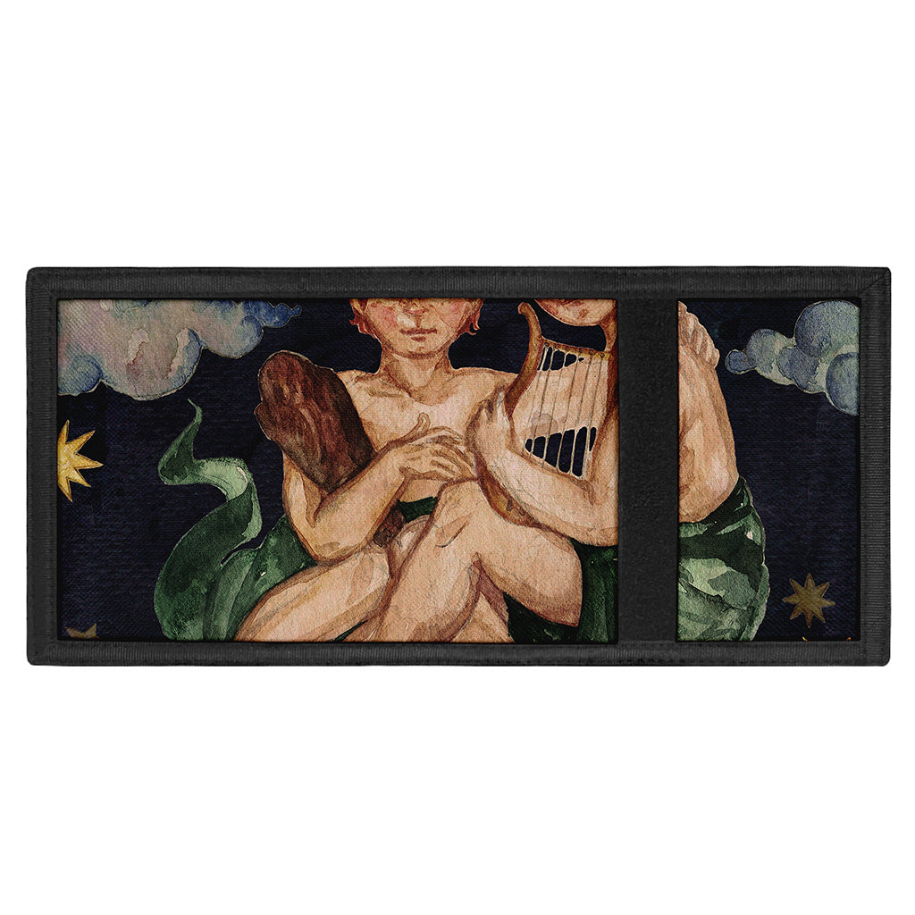 Watercolor Gemini Zodiac Sign Print Trifold Wallet
