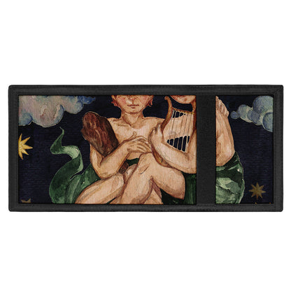 Watercolor Gemini Zodiac Sign Print Trifold Wallet
