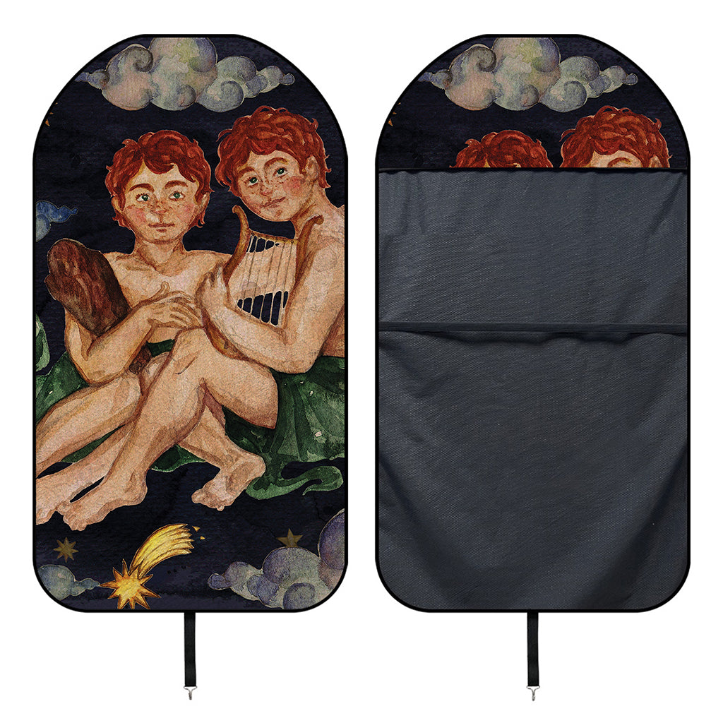 Watercolor Gemini Zodiac Sign Print Waterproof Car Seat Cover