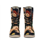 Watercolor Gemini Zodiac Sign Print Winter Boots
