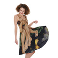 Watercolor Gemini Zodiac Sign Print Sleeveless Knee Length Dress