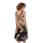 Watercolor Gemini Zodiac Sign Print Women's Sleeveless Dress