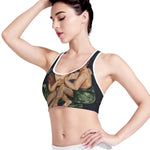 Watercolor Gemini Zodiac Sign Print Women's Sports Bra