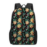 Watercolor Gingerbread Pattern Print 17 Inch Backpack