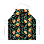 Watercolor Gingerbread Pattern Print Adjustable Apron