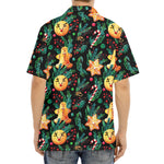 Watercolor Gingerbread Pattern Print Aloha Shirt