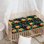 Watercolor Gingerbread Pattern Print Baby Crib Sheet