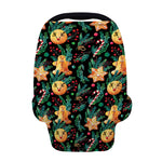 Watercolor Gingerbread Pattern Print Baby Seat Cover