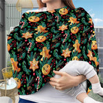 Watercolor Gingerbread Pattern Print Baby Seat Cover