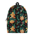 Watercolor Gingerbread Pattern Print School Backpack