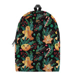 Watercolor Gingerbread Pattern Print Backpack