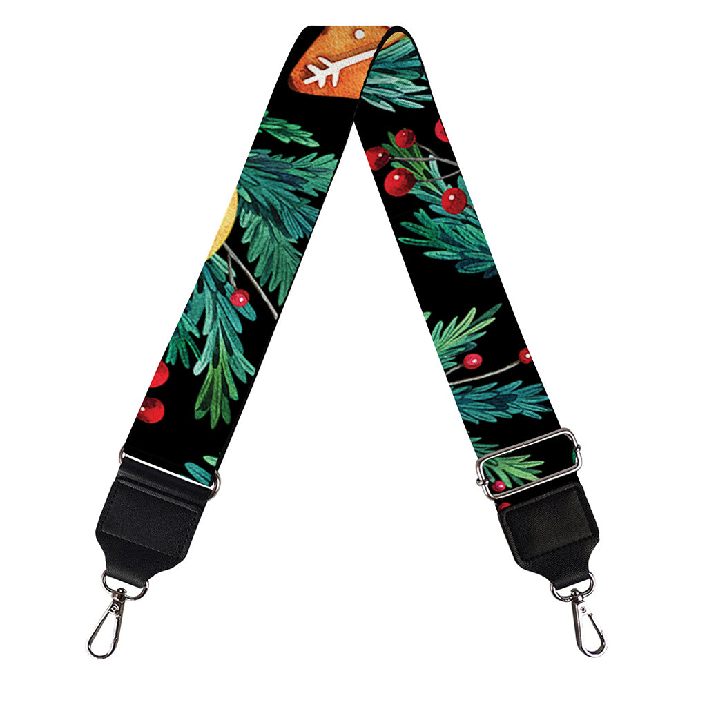 Watercolor Gingerbread Pattern Print Bag Strap