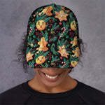 Watercolor Gingerbread Pattern Print Baseball Cap