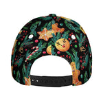Watercolor Gingerbread Pattern Print Baseball Cap