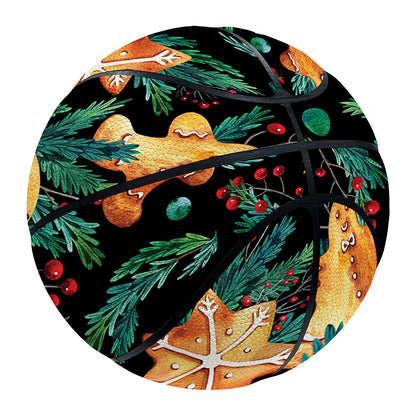 Watercolor Gingerbread Pattern Print Basketball