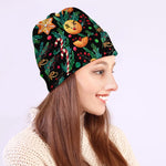 Watercolor Gingerbread Pattern Print Beanie