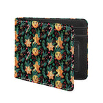 Watercolor Gingerbread Pattern Print Bifold Wallet