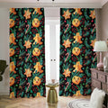 Watercolor Gingerbread Pattern Print Dimout Pencil Pleat Curtains