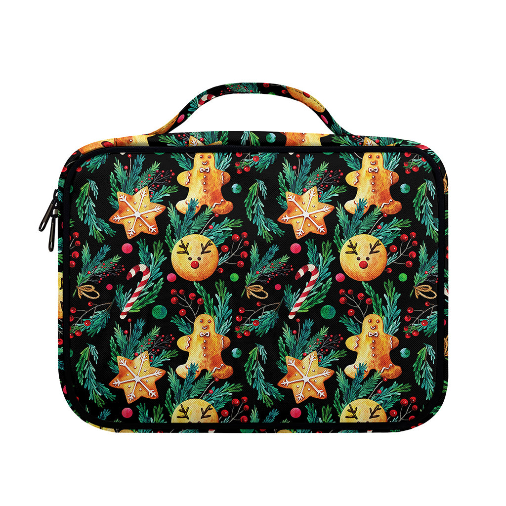 Watercolor Gingerbread Pattern Print Briefcase Bible Bag