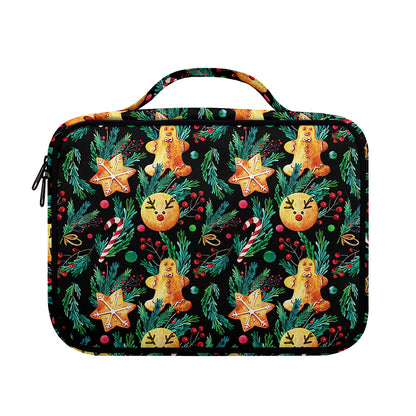 Watercolor Gingerbread Pattern Print Briefcase Bible Bag