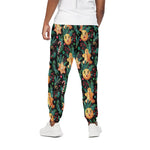 Watercolor Gingerbread Pattern Print Cotton Pants