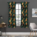 Watercolor Gingerbread Pattern Print Grommet Curtain Panels