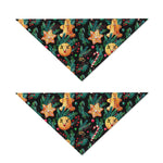 Watercolor Gingerbread Pattern Print Dog Bandana