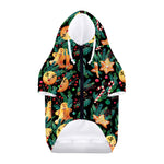 Watercolor Gingerbread Pattern Print Dog Zip Up Hoodie