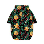 Watercolor Gingerbread Pattern Print Dog Zip Up Hoodie