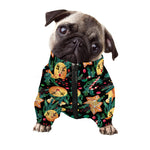 Watercolor Gingerbread Pattern Print Dog Zip Up Jacket