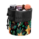 Watercolor Gingerbread Pattern Print Drawstring Makeup Bag