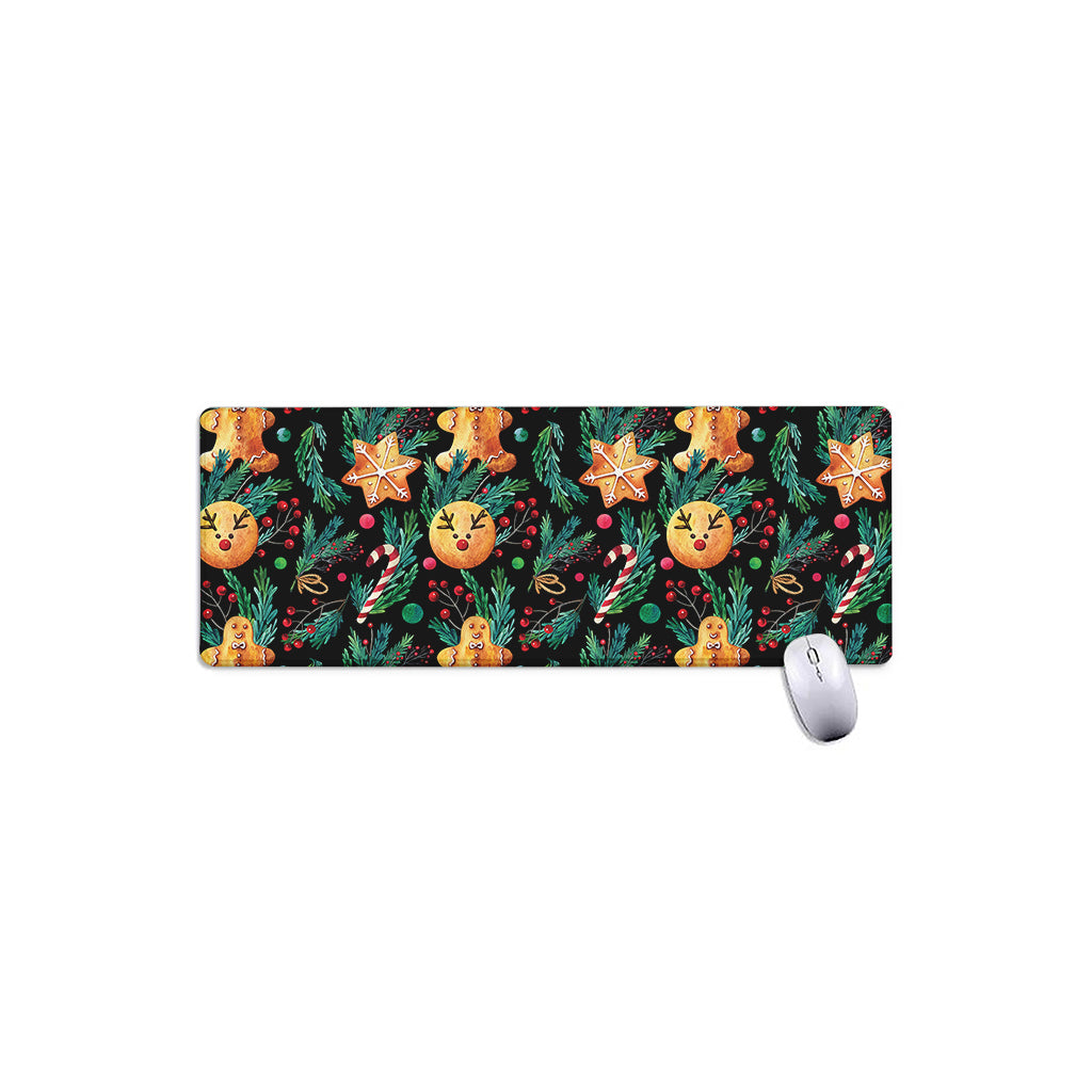 Watercolor Gingerbread Pattern Print Extended Mouse Pad