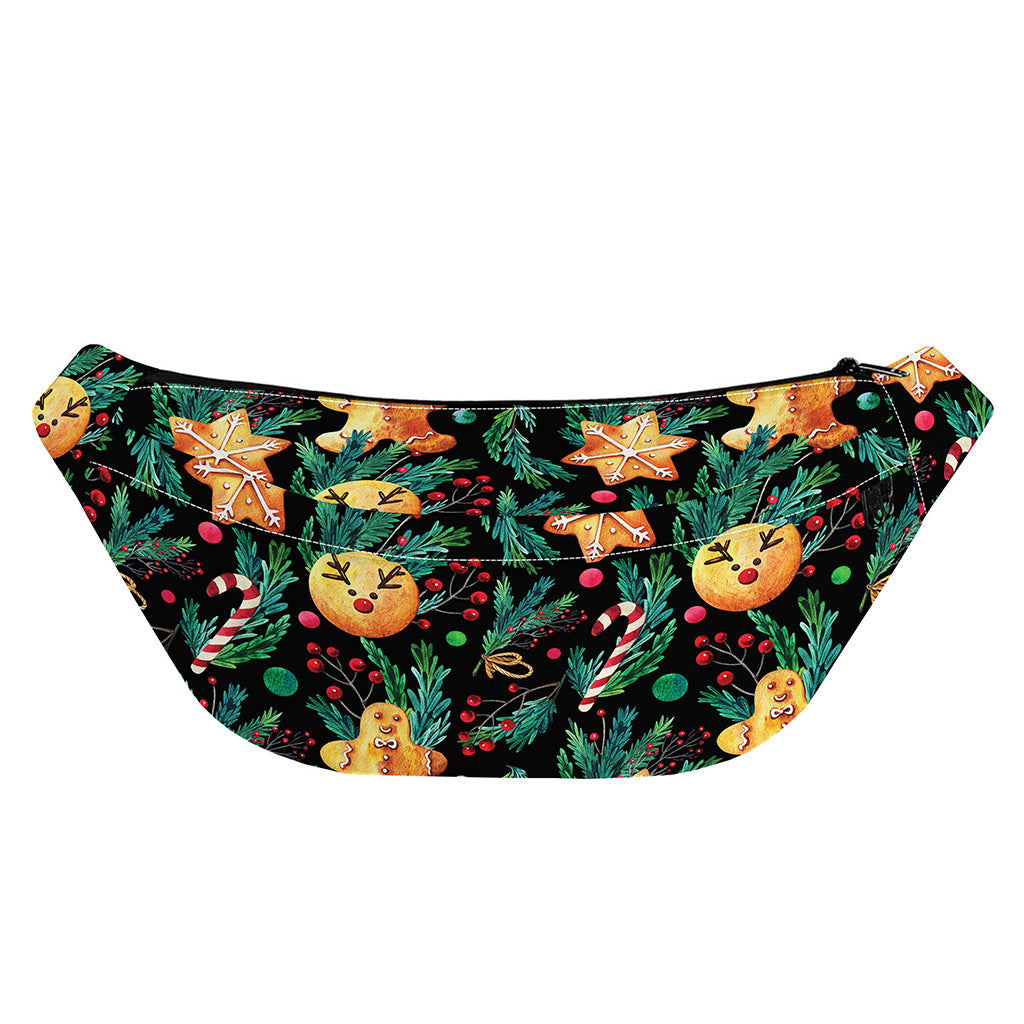Watercolor Gingerbread Pattern Print Fanny Pack