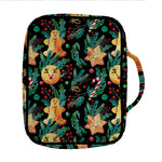 Watercolor Gingerbread Pattern Print Front Pocket Bible Bag