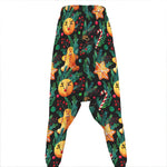 Watercolor Gingerbread Pattern Print Hammer Pants