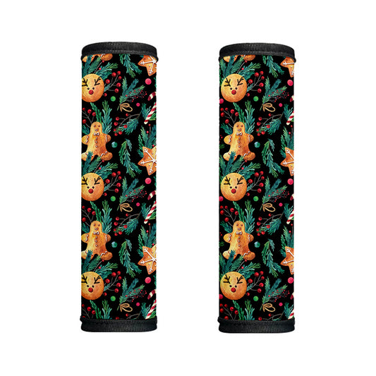 Watercolor Gingerbread Pattern Print Handle Covers