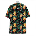 Watercolor Gingerbread Pattern Print Hawaiian Shirt
