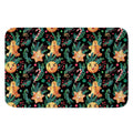 Watercolor Gingerbread Pattern Print Indoor Door Mat
